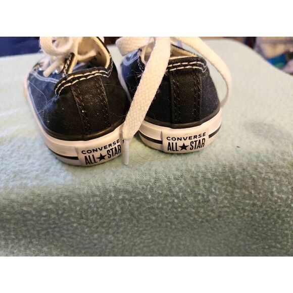 Converse Shoes Infant chuck taylor all star low Black white toddler sneaker sz 5 - Picture 2 of 4